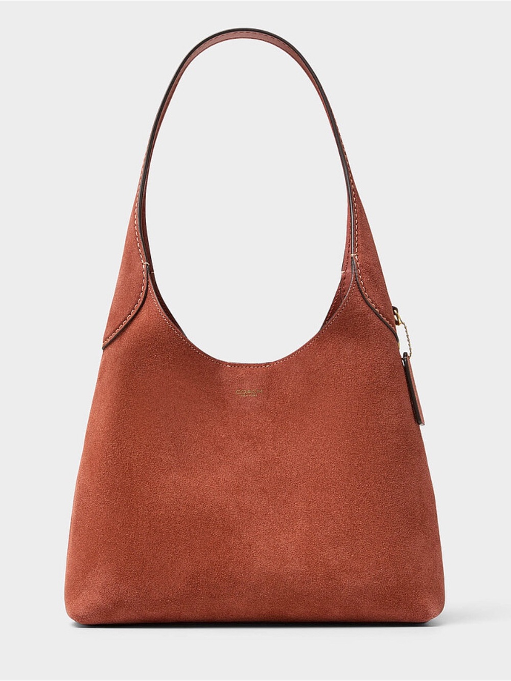 COACH Brooklyn 28 Suede Hobo Bag Suede Rust Brown SOLD OUT